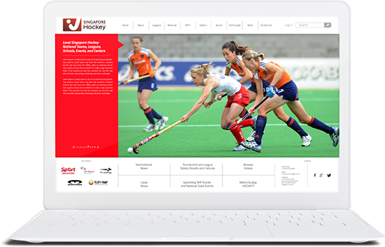 Lazarus Kreativ UX/UI Design Singapore hockey website desctop image